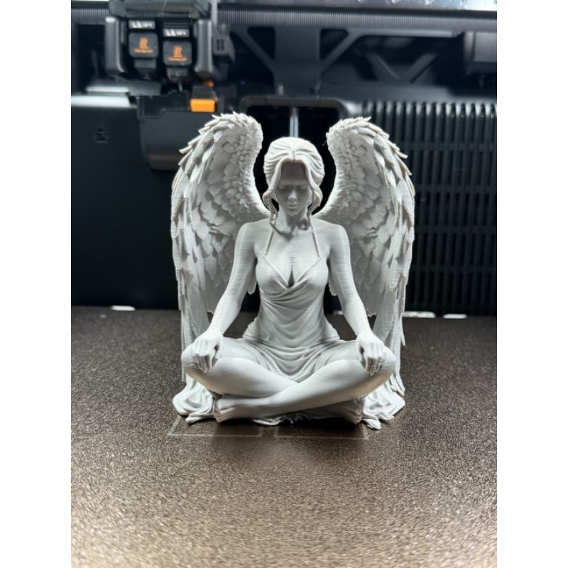 Imagem Escultura Anjo Guardião Silencioso Decorativo | Estátua Angelical Meditação | Decoração Espiritual e Zen