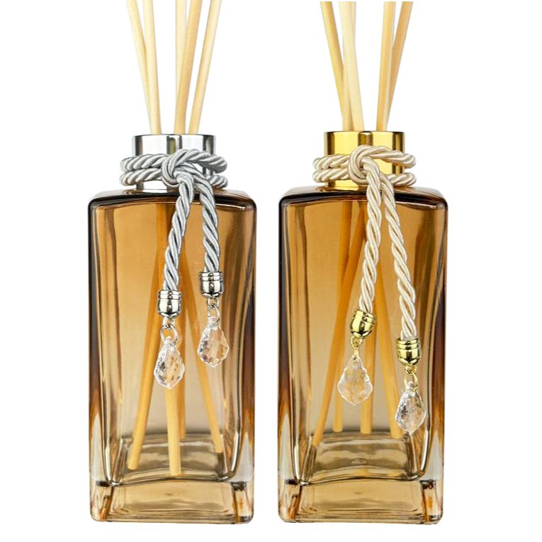 Vidro Square Retangular Âmbar 250ml Difusor de Varetas Luxo com Pingente Decorativo em Oferta na Shopee