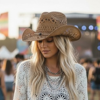 Chapéu Cowboy De Praia Feminino De Palha Virginia Enviamos Em Caixa em Oferta na Shopee