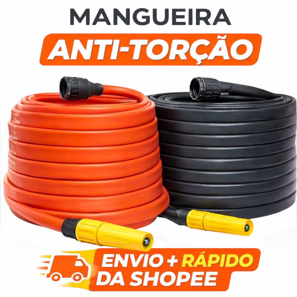 Mangueira Anti-Torção Não Dobra Reforçada  + Esguicho + Conector