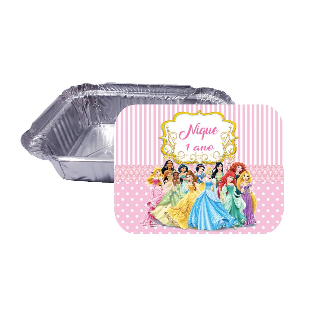 Lembrancinha Marmitinha Personalizada Princesas Kit 10 / 15 / 20 / 25 / 30 / 40 / 50 Unidades