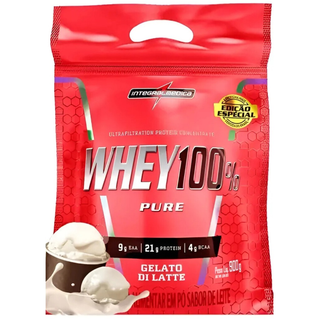 Whey Protein 100% Gelato Di Latte Refil 900g.