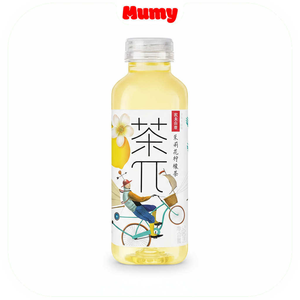 Chá de Jasmim Com Limão Sabor Jasmim e Limão Nongfu Spring 500ml - Tea Pi Jasmine Lemon Tea - Mumy Box
