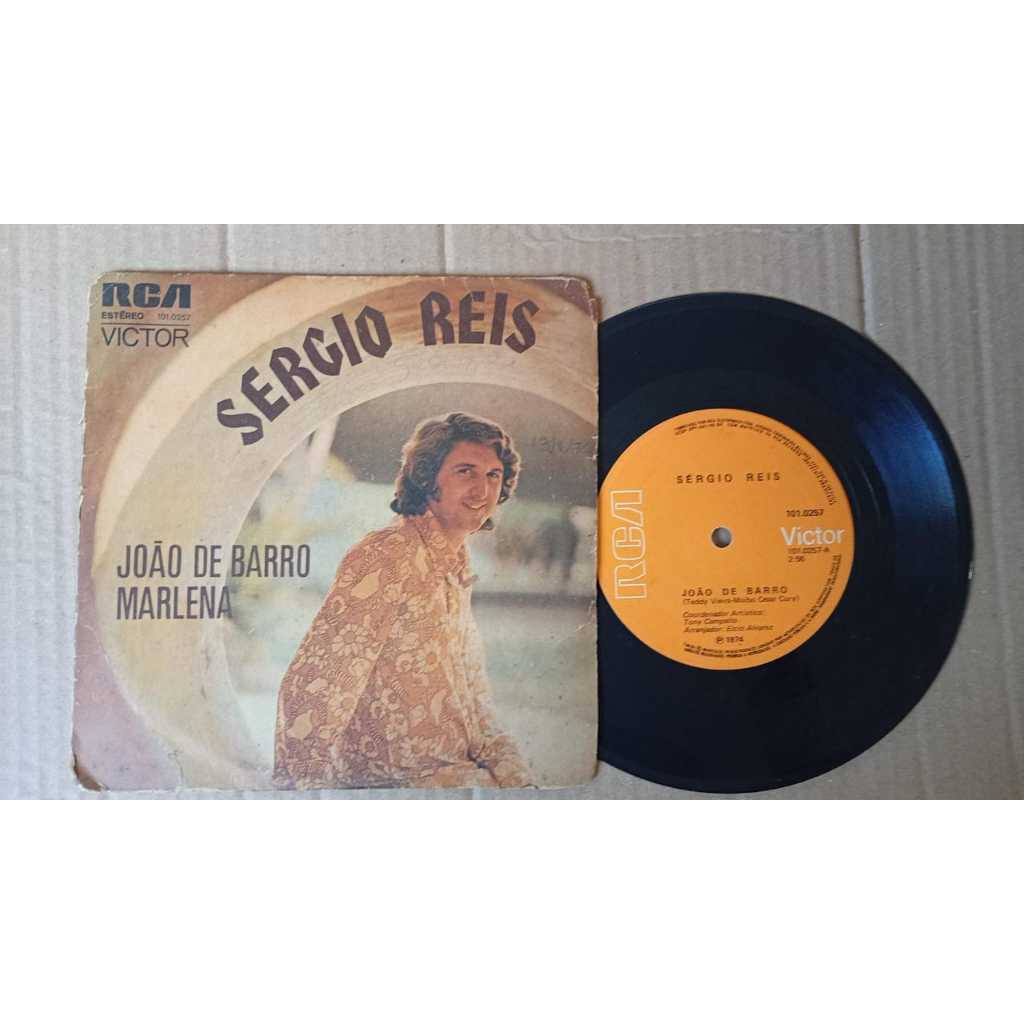 Compacto Sergio Reis - João de Barro / Marlena - RCA Victor 1974