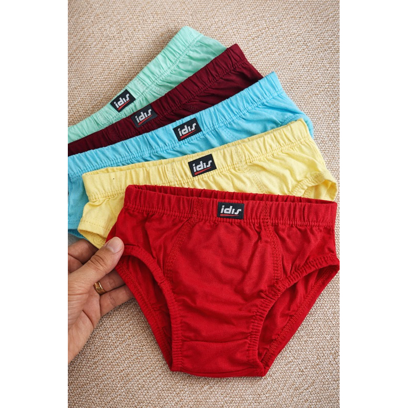 Kit cuecas slip menino infantil algodao 10- 05 peças cores lisas conforto tradicional