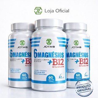 Suplemento 6 Magnésio + B12 Metilcobalamina 60 Cápsulas 500mg Envio Imediato em Oferta na Shopee
