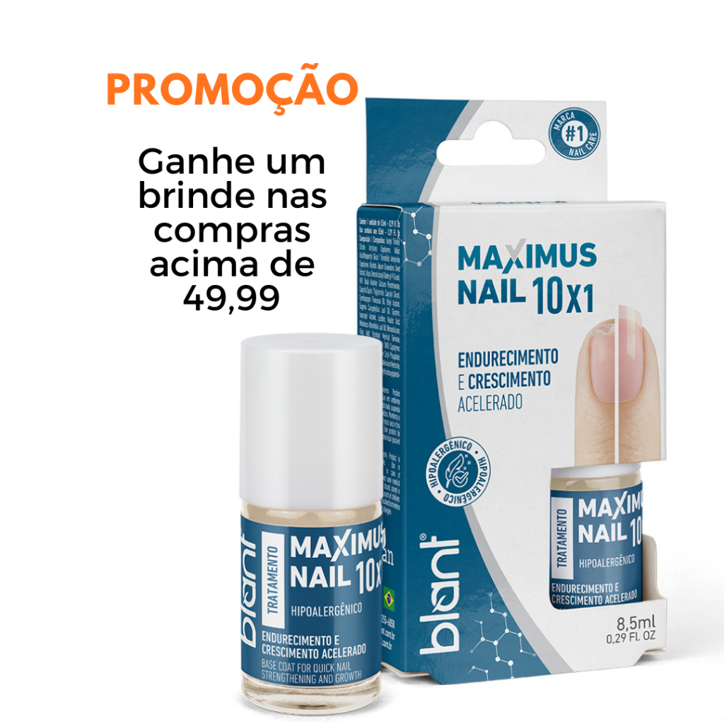 Base de Crescimento e Endurecimento Hipoalergênica Maximus Nail 10X1 Blant em Oferta na Shopee