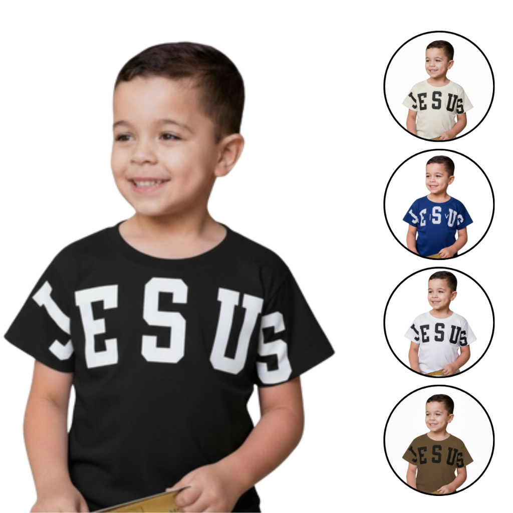 Camiseta Infantil Jesus Vive Resistente Confortavel 100% Algodao DTF Alta Qualidade Moda Cristã em Oferta na Shopee