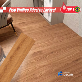 100 Placas Piso Painel Revestimento Auto Colante Mdf Vinílico Adesivo Lavável Madeira 45x11-cm em Oferta na Shopee