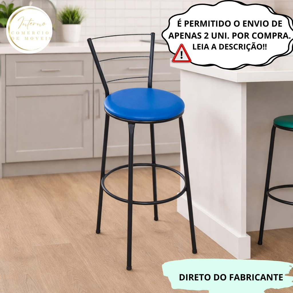 1 BANQUETA ALTA DE 3 ARAME AREA GOURMET BALCÃO em Oferta na Shopee