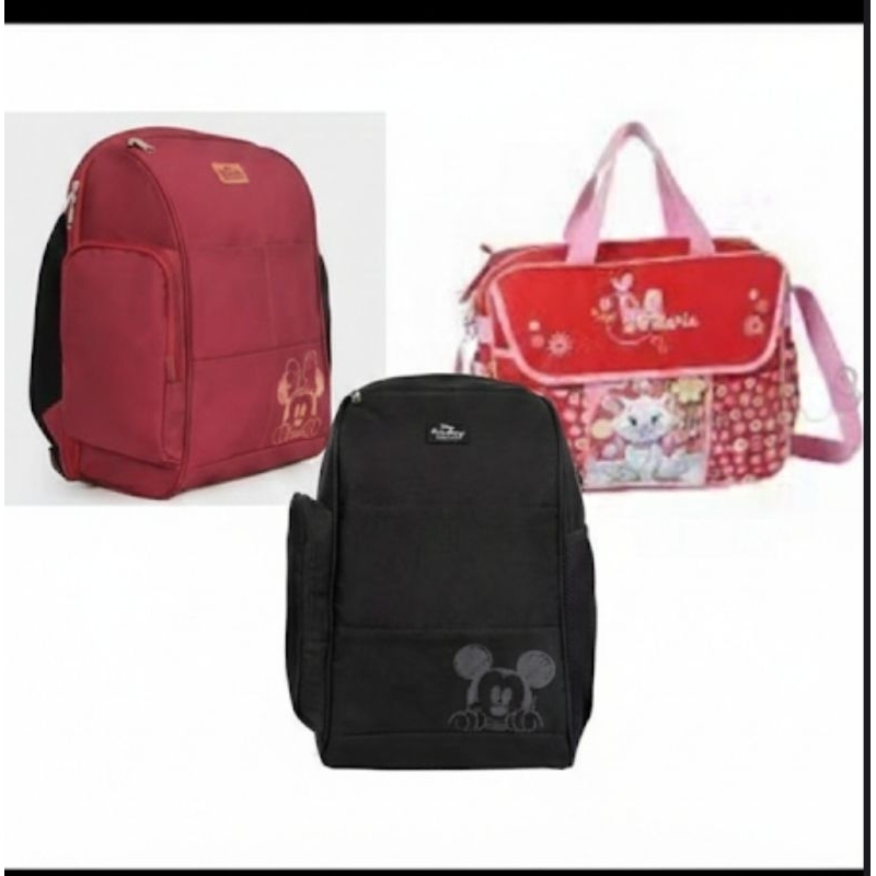 Bolsa Mommy bag mochila gata marie com trocador vermelha - baby go
