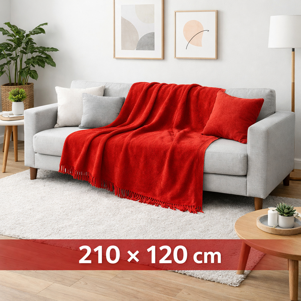 Manta Para Sofá Ou Cama Decorativa 2.10x 1.10 Capa Protetora 100% Algodão em Oferta na Shopee