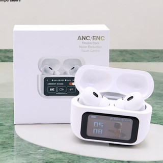 Fone De Ouvido Bluetooth Sem Fio TWS A9 Pro Touch Screen ANC