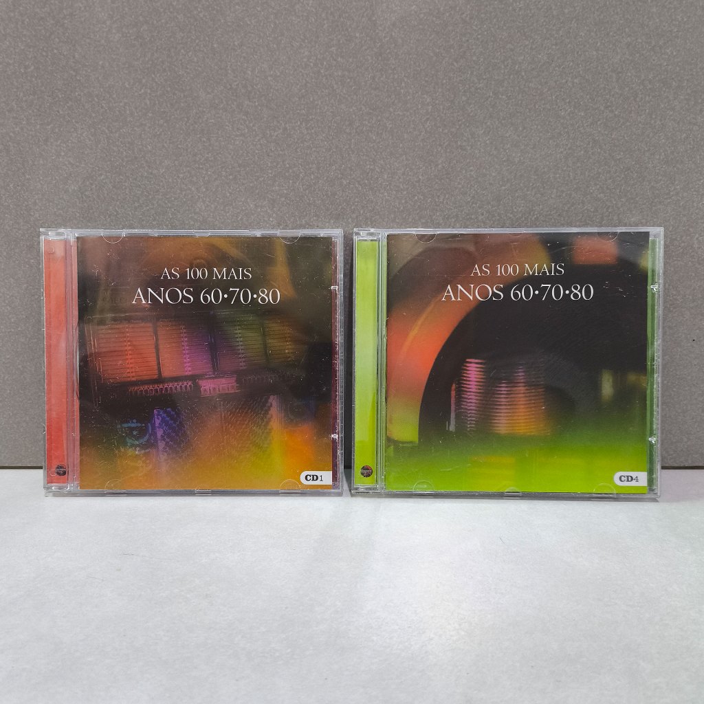 Cds 1 e 4 da coleção As 100 mais Anos 60-70-80