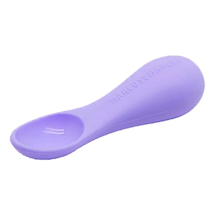 Colher de Treinamento Marcus & Marcus em Silicone (12M+) Lilás Alimentação bebe introdução Alimentar