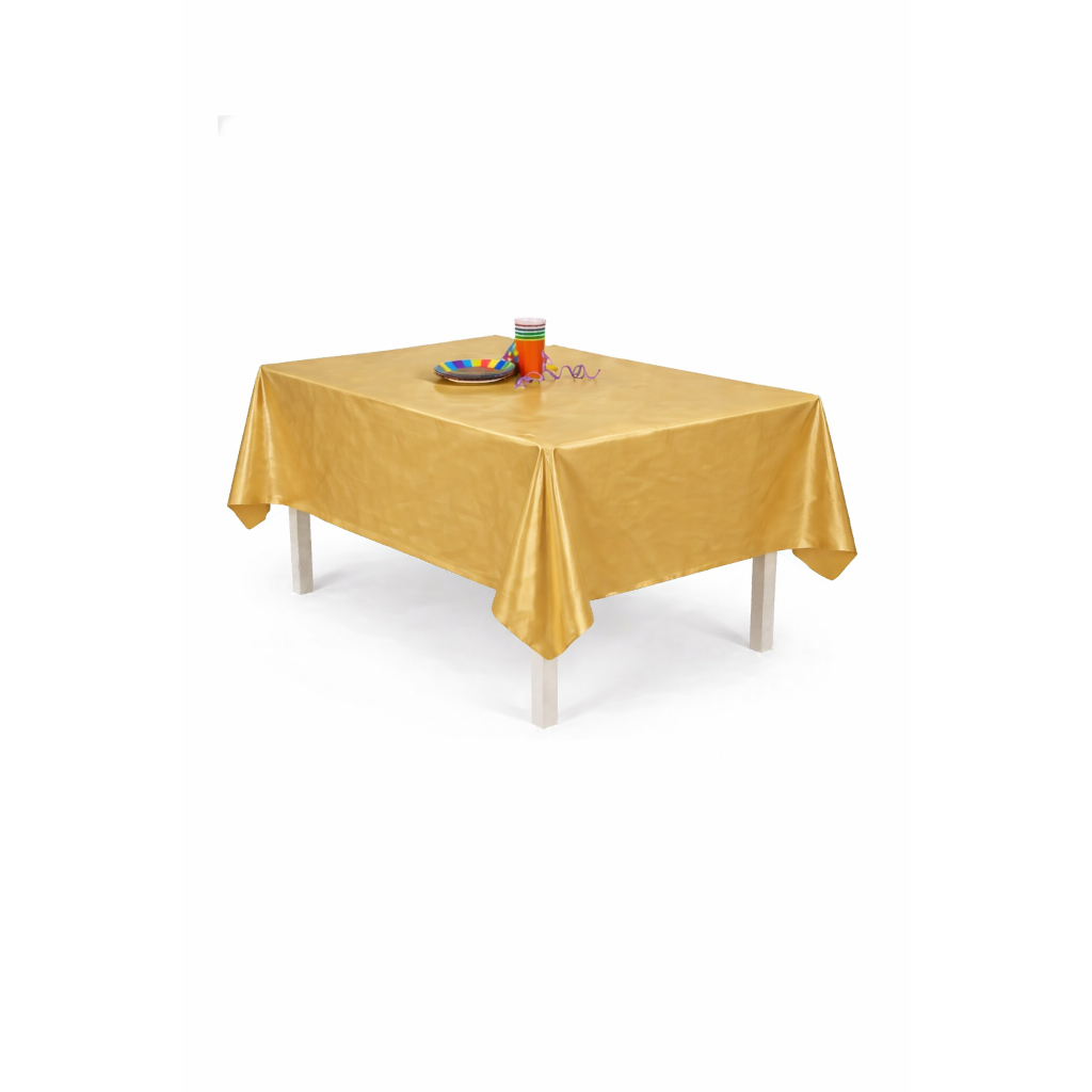Toalha De Mesa Festa Marrom Pvc 137 X 183cm