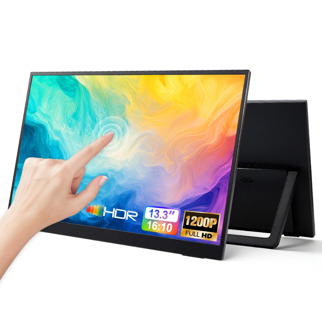 Monitor Portátil Touch 13.3 Mecolour Full HD Preto HDMI Tipo C USB C Tela Extensa para Notebook PC Celular Videogame