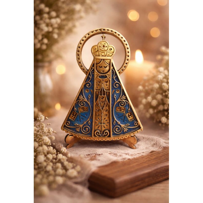 Nossa Senhora Aparecida De Mesa 15cm Em MDF 3D C/ suporte - Linda Lembrança de Aparecida