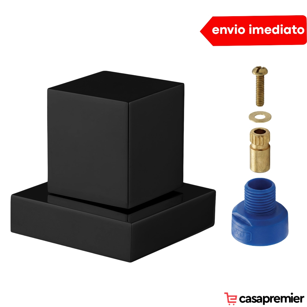 Acabamento Para Registro Preto Fosco + Conversor Docol