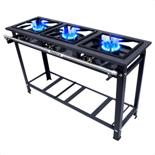 Fogão Industrial 3 Bocas 30x30 Alta Pressão P5 Profissional em Oferta na Shopee