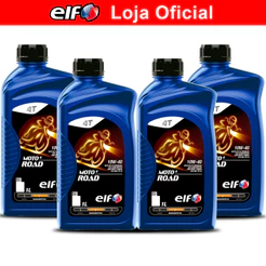 Kit 4x Óleo para Moto 10w-40 Semi-sintético Elf Moto 4 Road