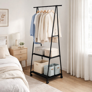 Arara Organizadora com Prateleiras e Rodinhas 160cm Closet Aberto Multiuso em Oferta na Shopee