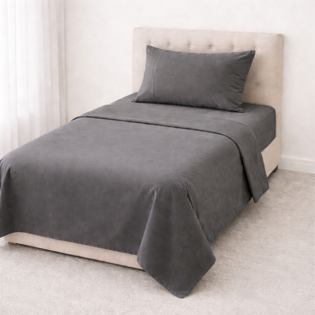 Jogo de Lençol Solteiro 2 Peças Elástico Micropercal 400 Fios Liso Kit Cama Fronha Travesseiro 180cm em Oferta na Shopee