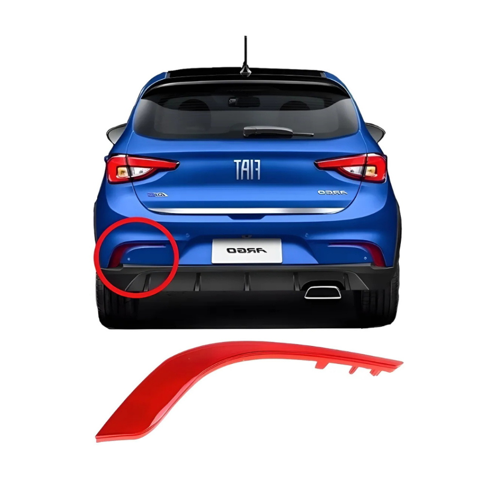 Refletor Olho Gato Fiat Argo Parachoque Traseiro Lado Motorista