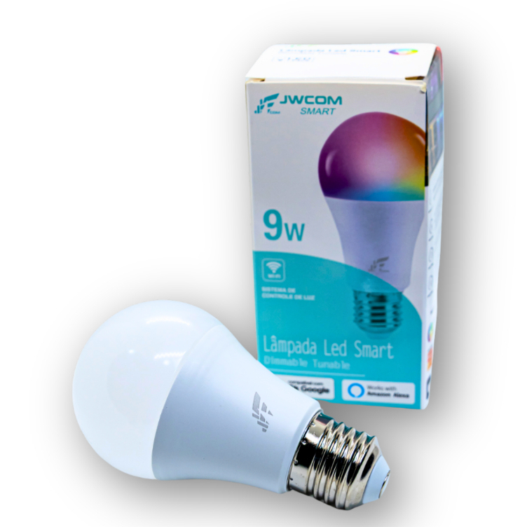 Lâmpada Smart LED Wi-Fi RGB 9W Compatível Alexa e Google – Controle pelo Celular