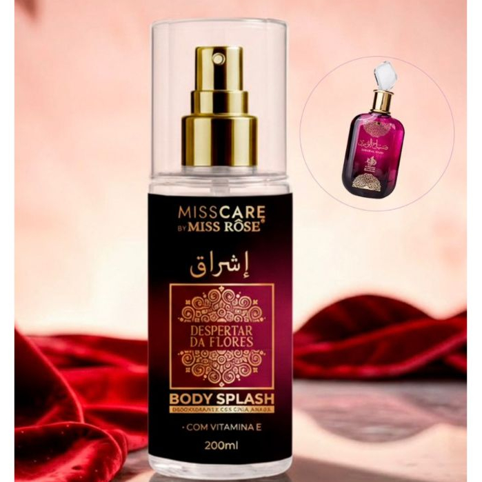 Body Splash Árabe  Despertar das Flores Miss Rose Insp. Sabah | Âmbar Floral em Oferta na Shopee