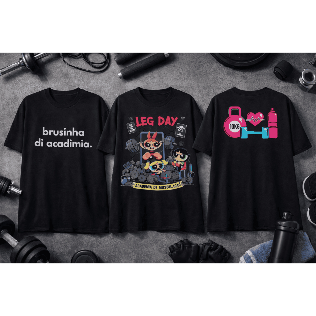 Kit 3 Camisetas Oversized Academia Feminina Moda Fitiness Blusa 100% Algodão Leve Fresquinha E Confortável