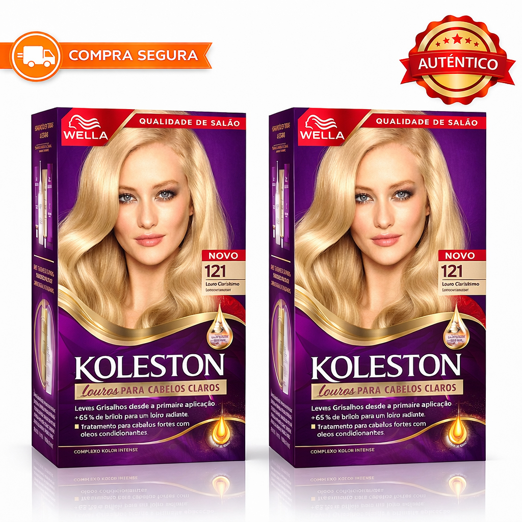 Kit com 2 unidades Tintura Koleston Louro Especial Claríssimo Acinzentado 121 em Oferta na Shopee