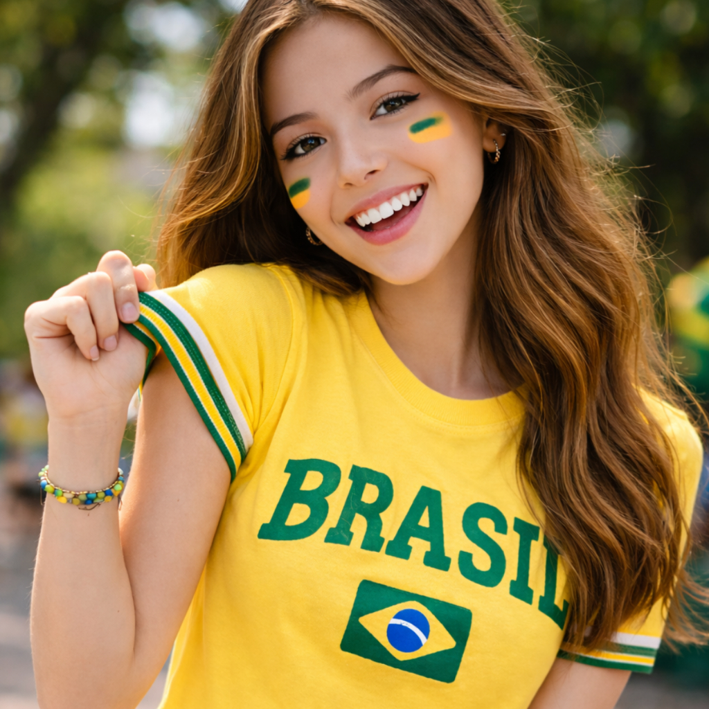 Camiseta Blusa Baby Look Juvenil Torcedora Copa Do Brasil-PB
