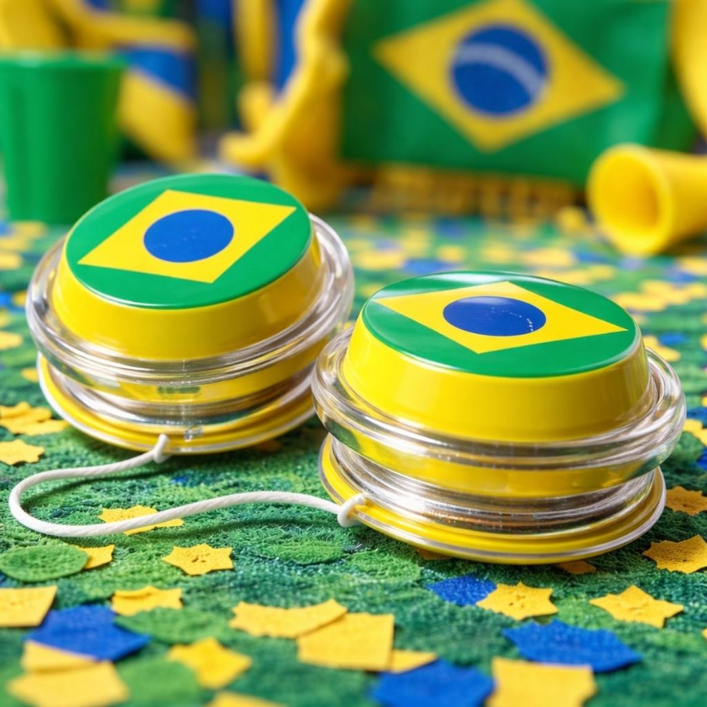 Ioiô Copa do Brasil Brinquedo Diversão Amarelo e Verde Lembrancinha Infantil Ioiô Brasil em Oferta na Shopee
