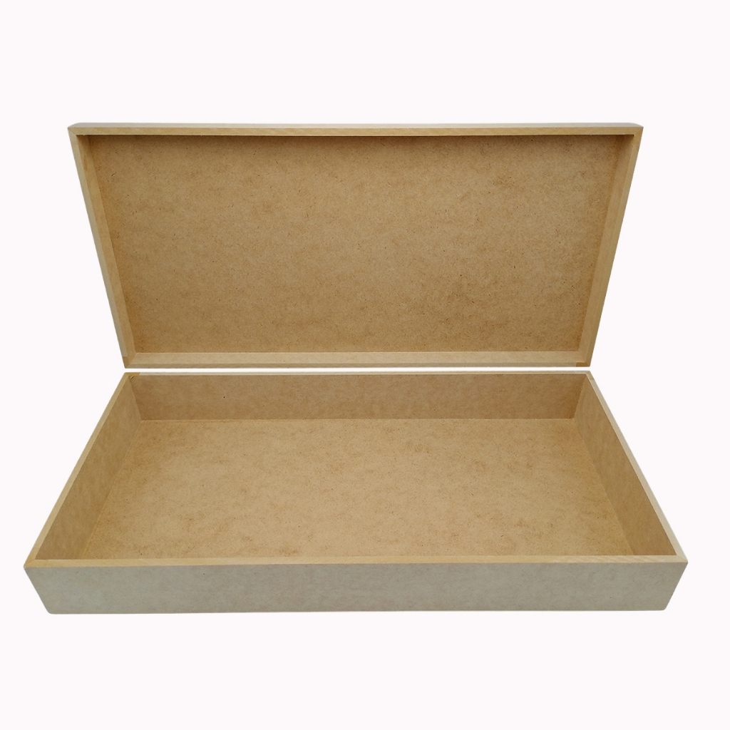 Caixa Mdf Cru 60x30x10 Sem Fecho Com Dobradiças Para Decorar