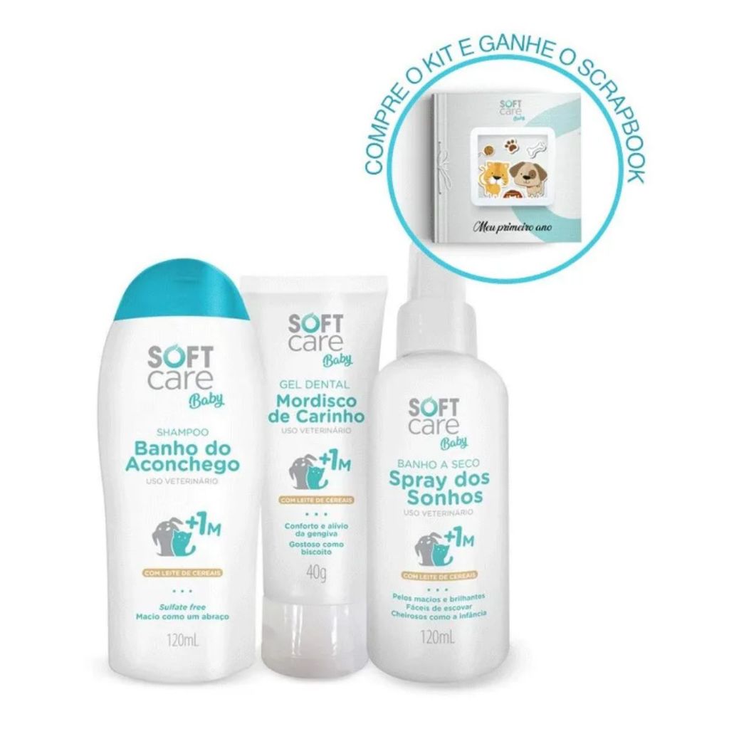 Kit Soft Care Baby Cuidado Para Seu Filhote Cães e Gatos em Oferta na Shopee