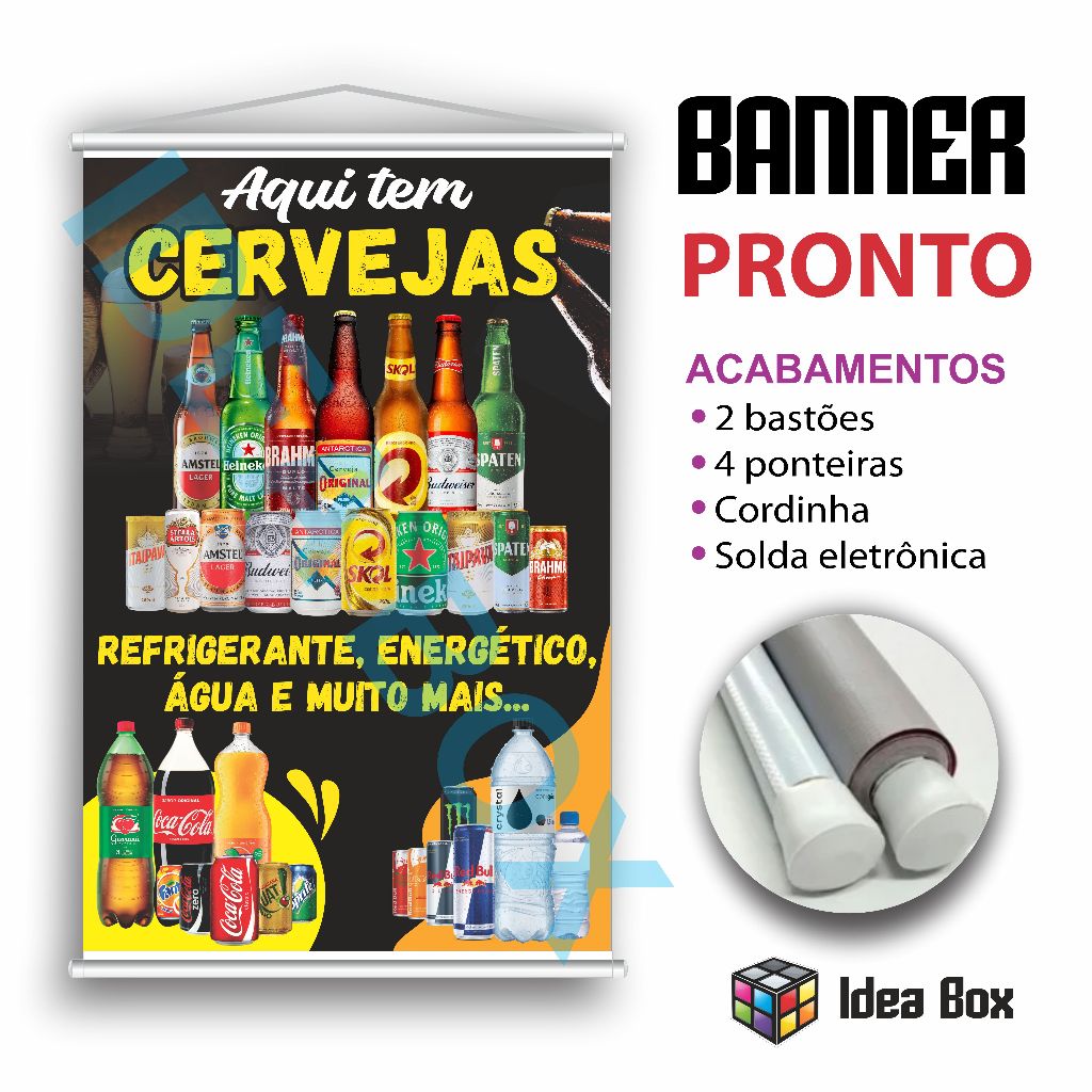 Banner BEBIDAS CERVEJAS REFRIGERANTES Super Promoção (cod 286)