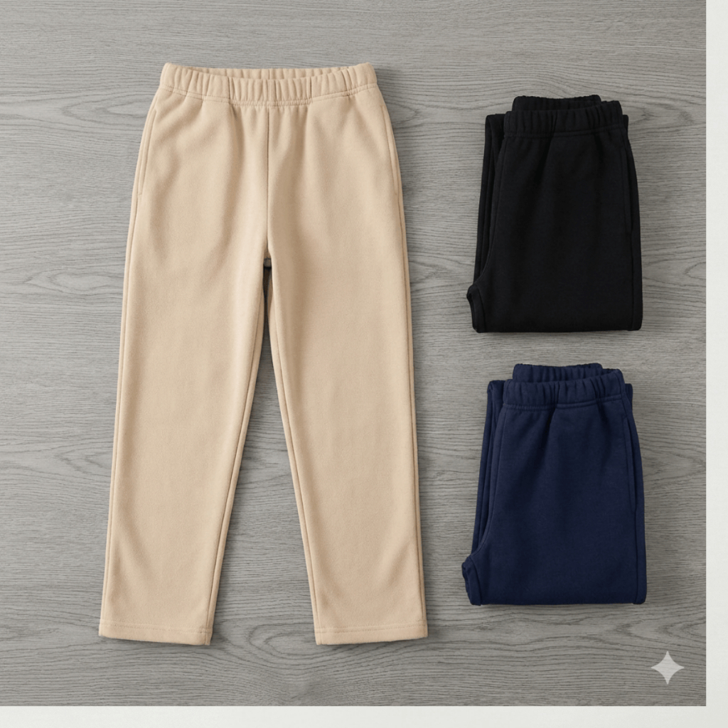 Kit 2 Calças Infantil Moletom Unissex Essencial Lisa Sem Bolso Uso Diário em Oferta na Shopee