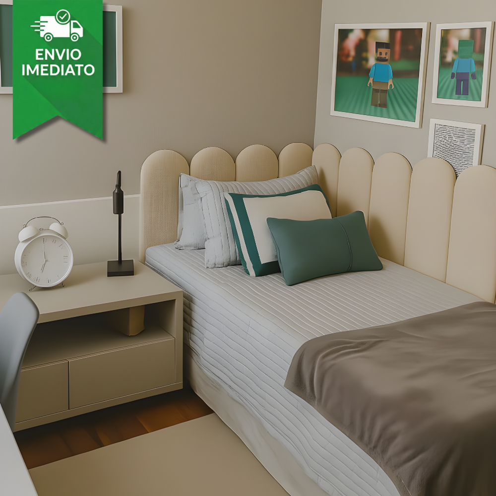 Kit Até 15 Cabeceira Modulada Estofada Nuvem Cama box Completa - Envio Imediato - Luxo Cama Quarto