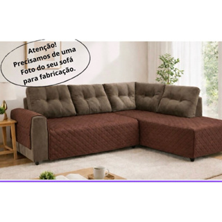 Protetor de sofá de canto (somente assento) sob medidas em Oferta na Shopee