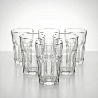 Kit Copos De Vidro Reforçado Grosso 340ml Para Suco Água Refrigerante Vitamina Restaurantes de 3 até 36 unidades em Oferta na Shopee