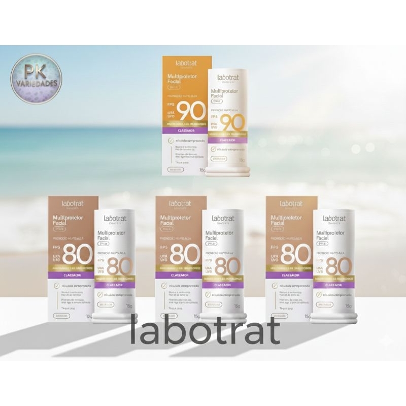 MULTI PROTETOR SOLAR STICK LABOTRAT 80FPS 90FPS 15G em Oferta na Shopee