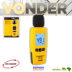 Medidor Pressão Sonora Ruído Digital 130dB Vonder DDV130 Decibelímetro Profissional Oferta Premium