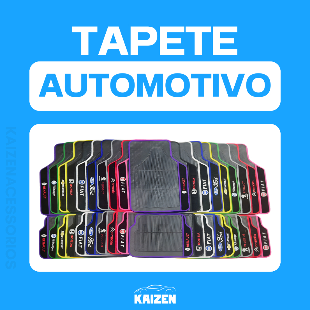 TAPETE PERSONALIZADO (ESCOLHA A COR DO VIES E A MARCA DO CARRO)