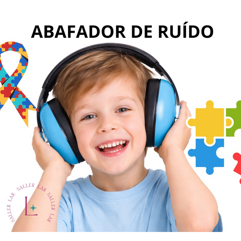 Protetor Infantil Abafador De Ruído Ouvido Bebê Neném Criança TEA Autismo Ajustável Confortável