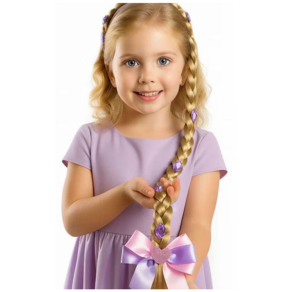 Tiara Florida cabelo Trança aplique flores com coroa Festa princesa Fantasia decoração