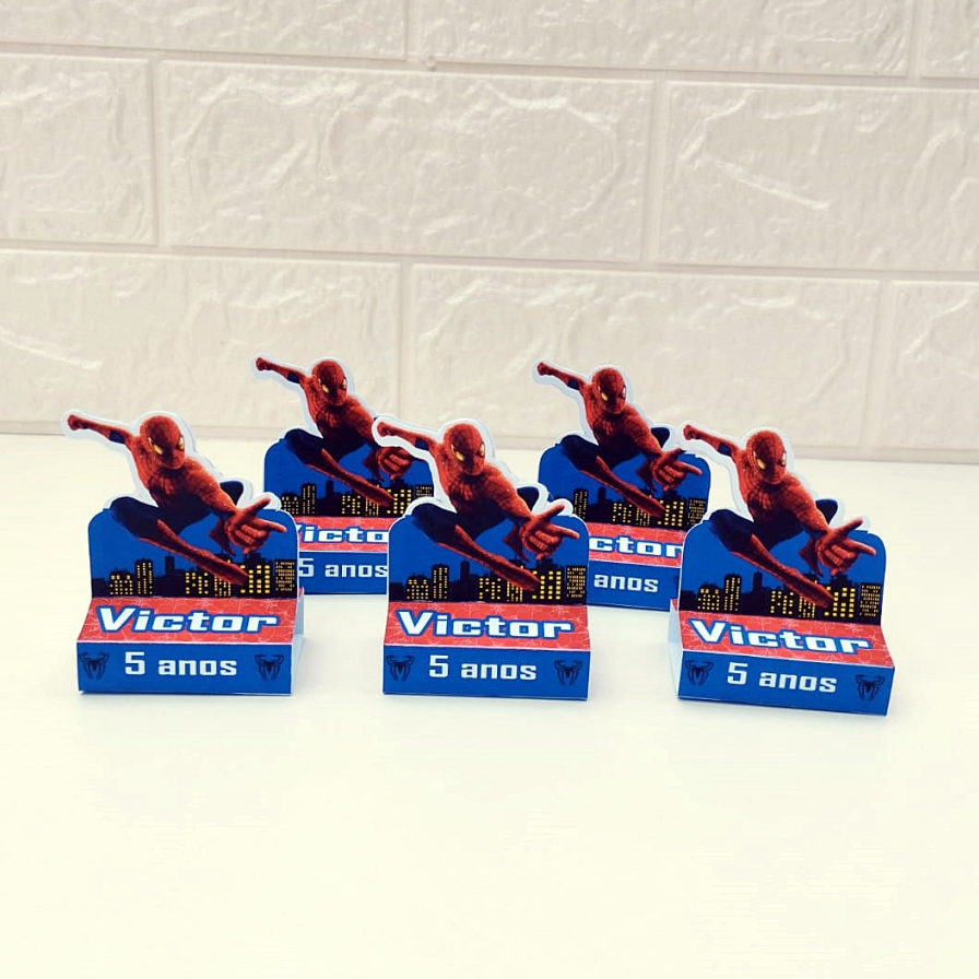 Porta Bis Duplo Homem Aranha Personalizados | Festa Infantil | Lembrancinhas | Aniversário