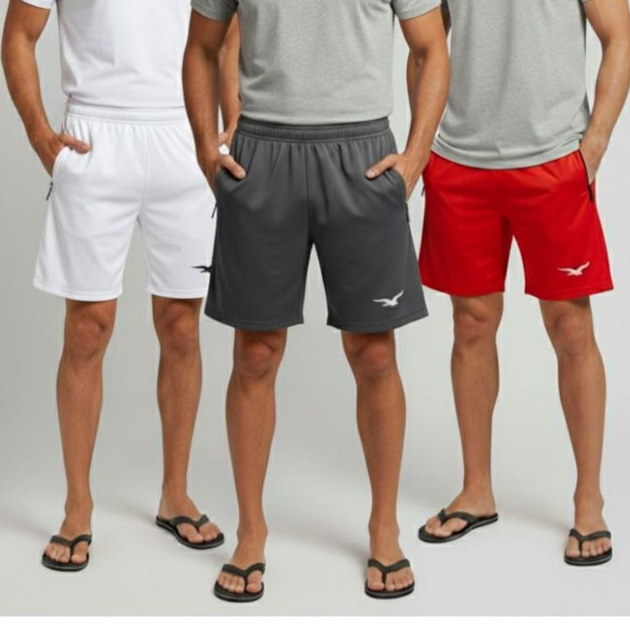 Kit 3 Bermudas Masculinas Pronta Entrega + Envio Imediato Com Bolsos E Cordão em Oferta na Shopee