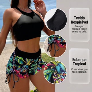 Bemtevi Moda Biquíni, Maiô Sexy Para Mulheres, Conjunto De Duas Peças, Maiô De Praia, Calção De Banho De Cintura Alta em Oferta na Shopee
