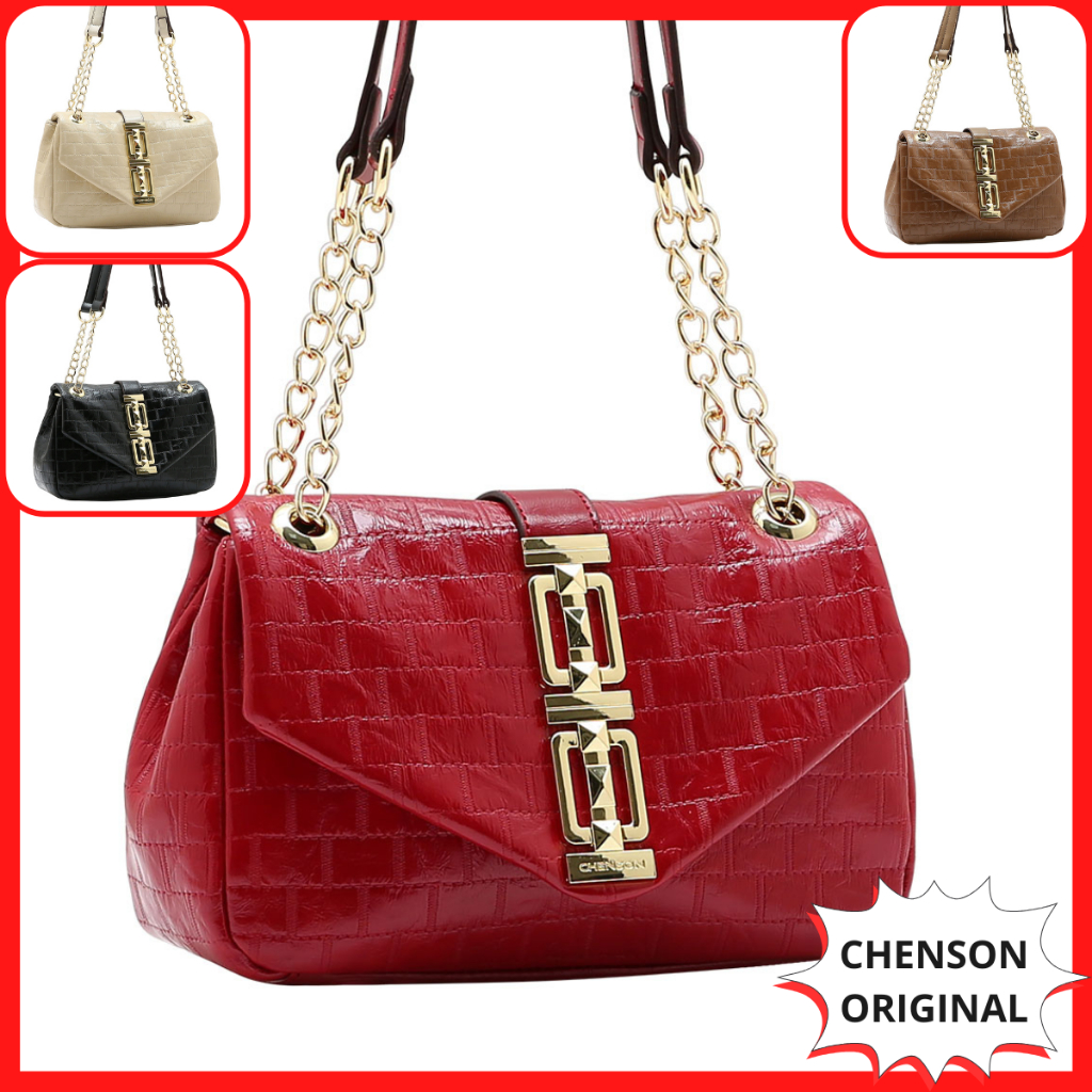 Bolsa Verniz Elegante de Festa Casamento Formatura Ombro Mão Marca Chenson Original Greer 3485557